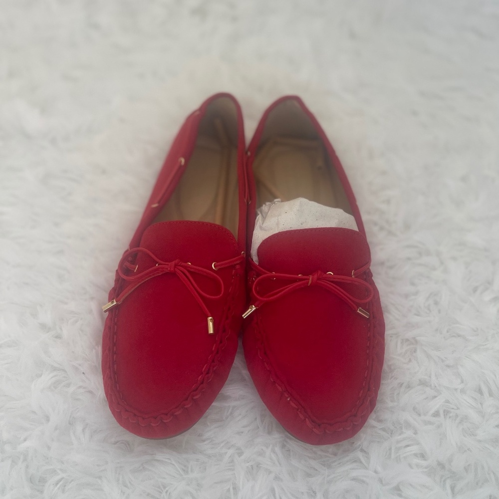 Red driving moccasin